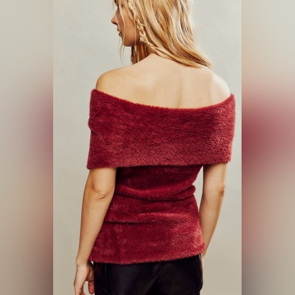 Free People One Jada Off The Shoulder Sweater/Jasper - Picture 2 of 8